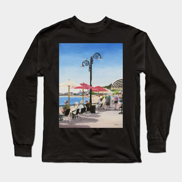 Watching the shore, Lyme Regis Long Sleeve T-Shirt by richardpaul